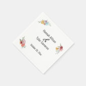 Multicolored Waterverf Wildbloemen Aangepast Servet (Hoek)