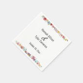 Multicolored Waterverf Wildbloemen Aangepast Servet (Hoek)