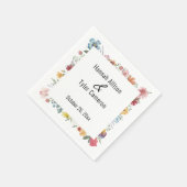 Multicolored Waterverf Wildbloemen Aangepast Servet (Hoek)