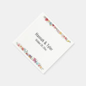 Multicolored Waterverf Wildbloemen Aangepast Servet (Hoek)