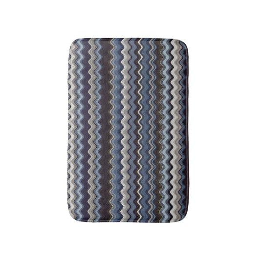 Multicolored Wavy Pattern Badmat (Voorkant Verticaal)