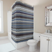 Multicolored Wavy Pattern Douchegordijn (In situ)