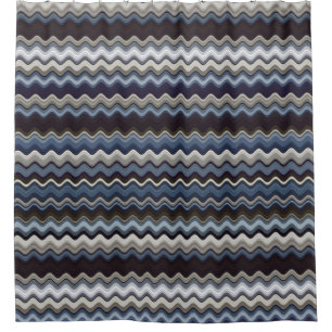 Multicolored Wavy Pattern Douchegordijn