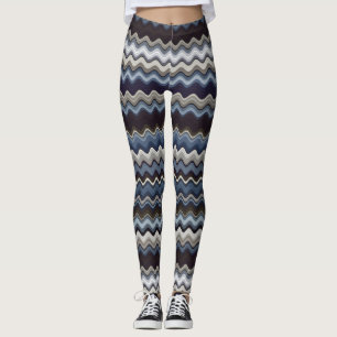 Multicolored Wavy Pattern Leggings
