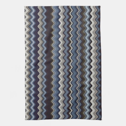 Multicolored Wavy Pattern Theedoek (Verticaal)