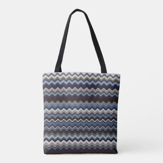 Multicolored Wavy Pattern Tote Bag (Achterkant)