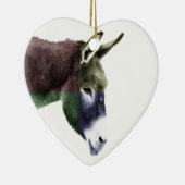 Multicolored Westerne Donkey tweezijdig Keramisch Ornament (Rechts)