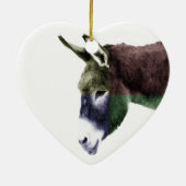 Multicolored Westerne Donkey tweezijdig Keramisch Ornament (Achterkant)