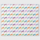 Multicolored whippet Waves Popart Cadeaupapier (Vlak)