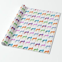 Multicolored whippet Waves Popart