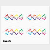 Multicolored YOGA Ovale Sticker (Vel)