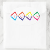 Multicolored YOGA Ovale Sticker (Tas)