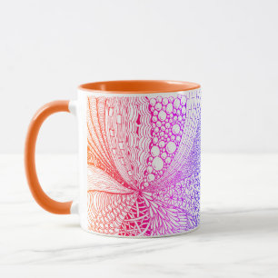 Multicolored Zentangle-mok Mok