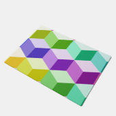 Multicolorf groot patroon kubusvormig deurmat (Schuin)