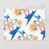 Multicolorf patroon voor ruimtevaarttijdperk briefkaart (Voorkant)