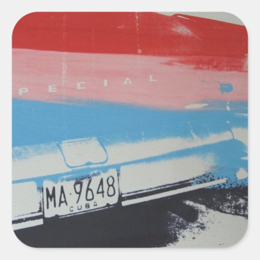 Multicolorfender Vierkante Sticker (Voorkant)