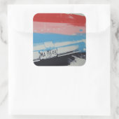 Multicolorfender Vierkante Sticker (Tas)