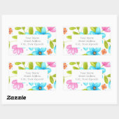 Multicolorful Waterverf Bouquet Labels (Vel)
