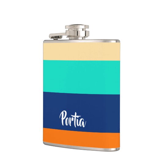 Multicolorlijnen gevlochten heupfles (Links)