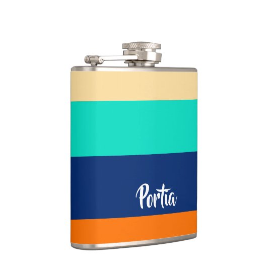 Multicolorlijnen gevlochten heupfles (Rechts)