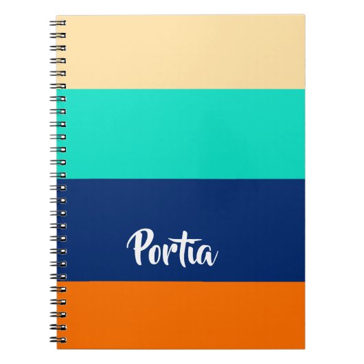 Multicolorlijnen gevlochten notitieboek (Voorkant)