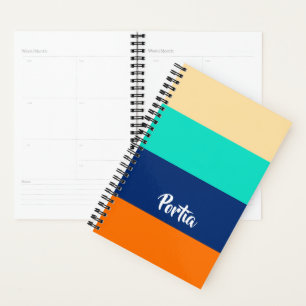 Multicolorlijnen gevlochten planner