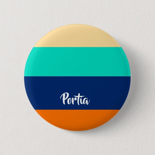 Multicolorlijnen gevlochten ronde button 5,7 cm (Voorkant)