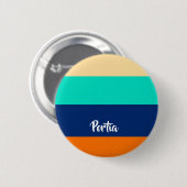 Multicolorlijnen gevlochten ronde button 5,7 cm (Voorkant /achterkant)
