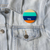 Multicolorlijnen gevlochten ronde button 5,7 cm (In situ)