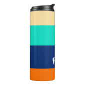 Multicolorlijnen gevlochten thermosbeker (Gedraaid links)