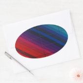 Multicolorovergang met raster ovale sticker (Envelop)