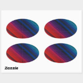 Multicolorovergang met raster ovale sticker (Vel)
