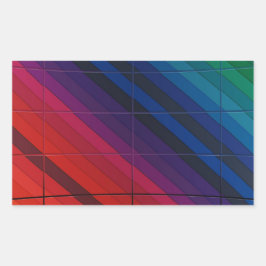 Multicolorovergang met raster rechthoekige sticker