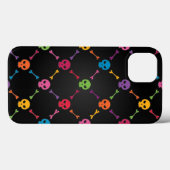 Multicolorpatroon met schedels Case-Mate iPhone case (Achterkant (horizontaal))