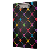 Multicolorpatroon met schedels klembord (Links)