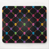 Multicolorpatroon met schedels muismat (Voorkant)