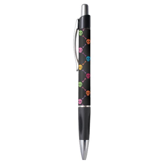 Multicolorpatroon met schedels pen (Top (Verticaal))