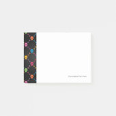 Multicolorpatroon met schedels post-it® notes (Voorkant)
