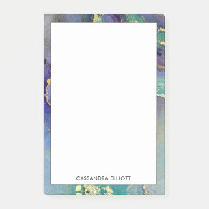 Multicolors & Goud Marbled Abstracte Vloeibare Kun Post-it® Notes