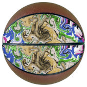 Multicolors vloeien basketbal (Voorkant)