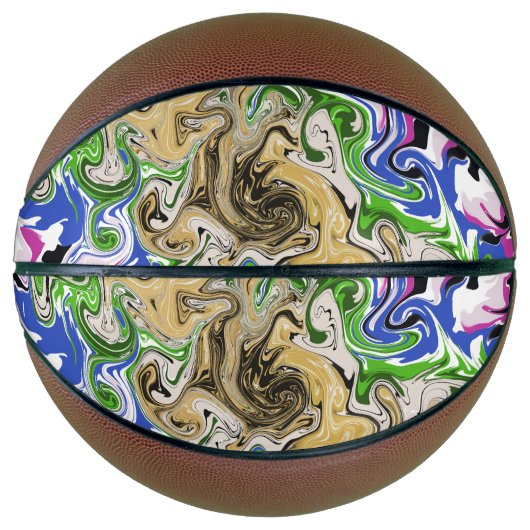 Multicolors vloeien basketbal (Voorkant)