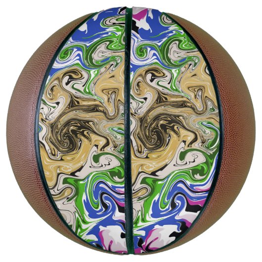 Multicolors vloeien basketbal (Verticaal)