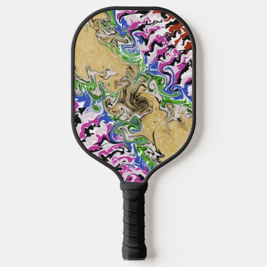 Multicolors vloeien pickleball paddle (Voorkant)