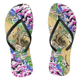 Multicolors vloeien teenslippers