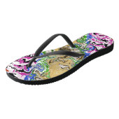 Multicolors vloeien teenslippers (Schuin)