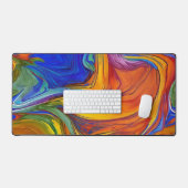 Multicolors wervelingen verf giet ontwerp bureaumat (Keyboard & Muis)