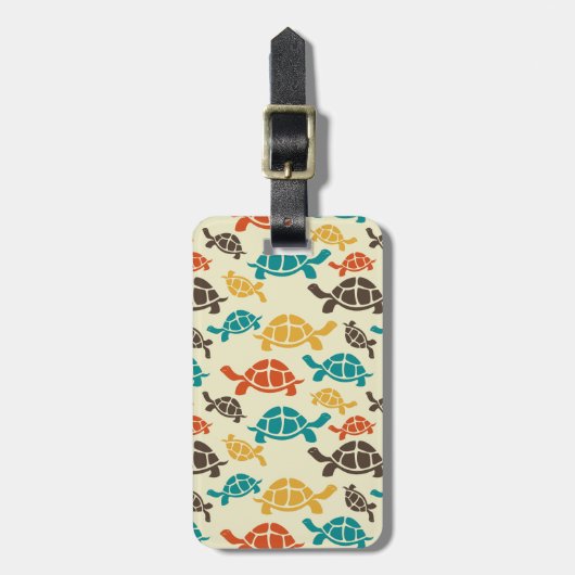 Multicolorschildpad Bagagelabel (Voorkant verticaal)