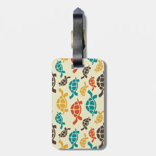 Multicolorschildpad Bagagelabel (Achterkant verticaal)