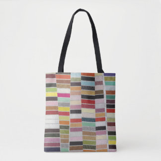 Multicolorstalen in de vorm van muts tote bag