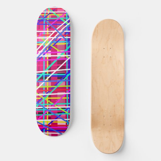 Multicolorstroken Skateboard (Voorkant)